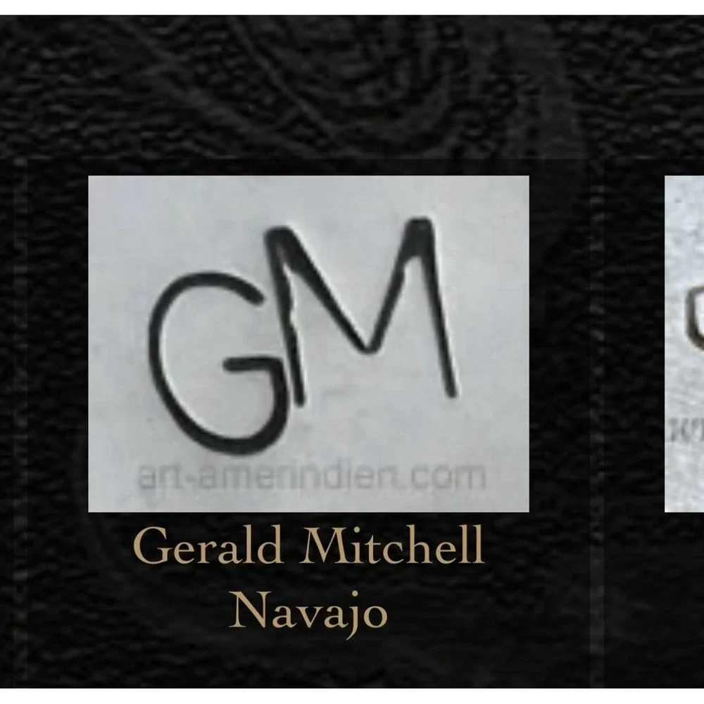 Sterling‎ Silver Cuff Bracelet Signed GM Gerald Mitchell Navajo South Western